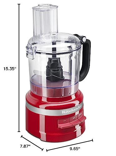 KitchenAid KFP0718ER 7-Cup Food Processor Chop, Puree, Shred and Slice - Empire Red