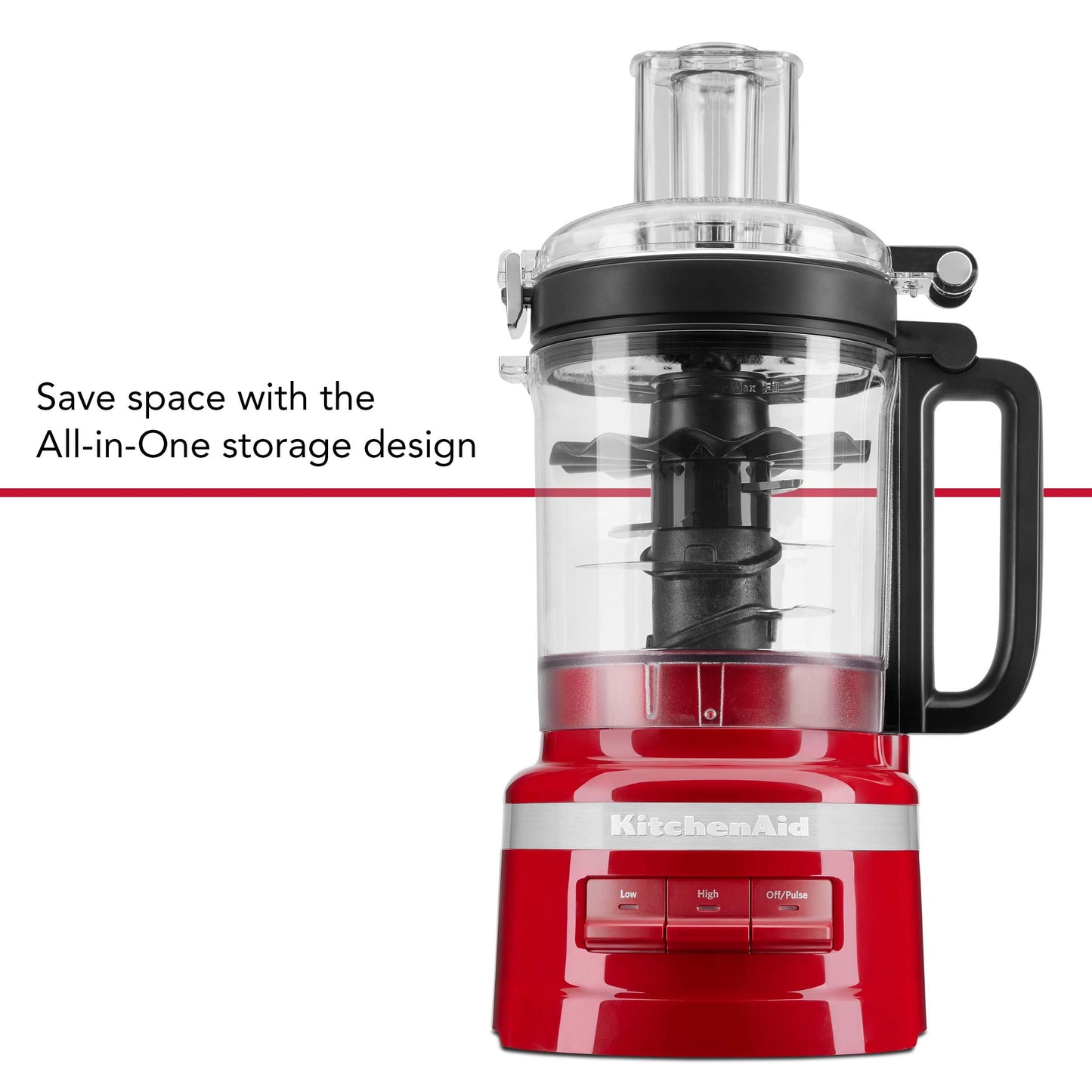 KitchenAid KFP0718ER 7-Cup Food Processor Chop, Puree, Shred and Slice - Empire Red