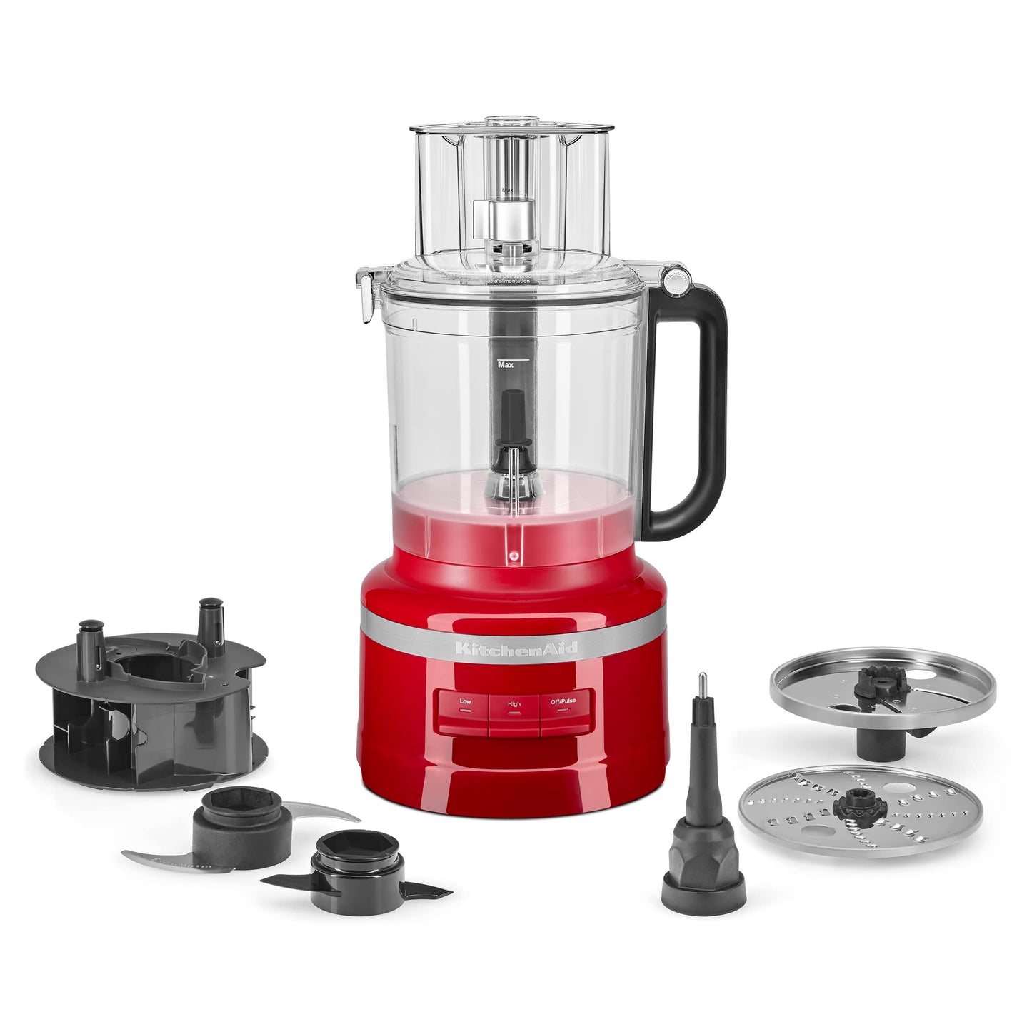 KitchenAid KFP0718ER 7-Cup Food Processor Chop, Puree, Shred and Slice - Empire Red