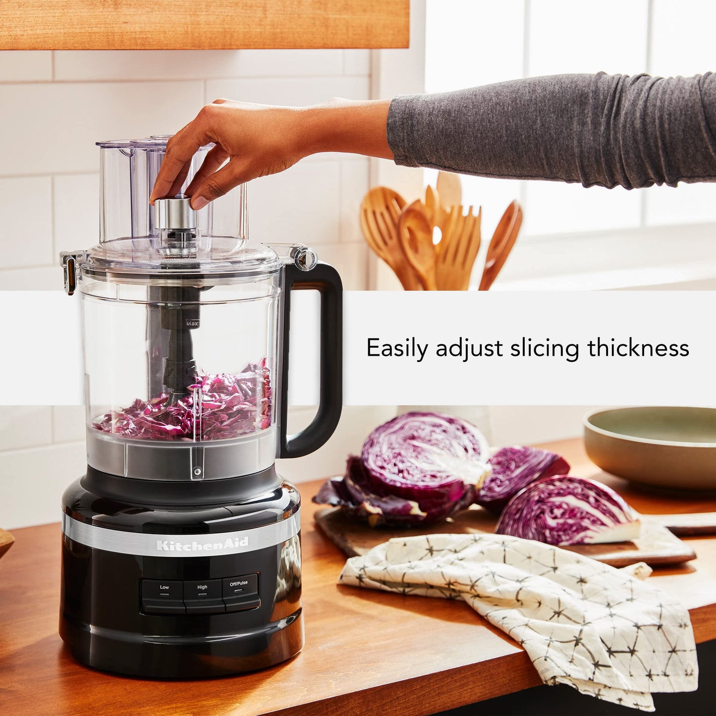 KitchenAid KFP0718ER 7-Cup Food Processor Chop, Puree, Shred and Slice - Empire Red