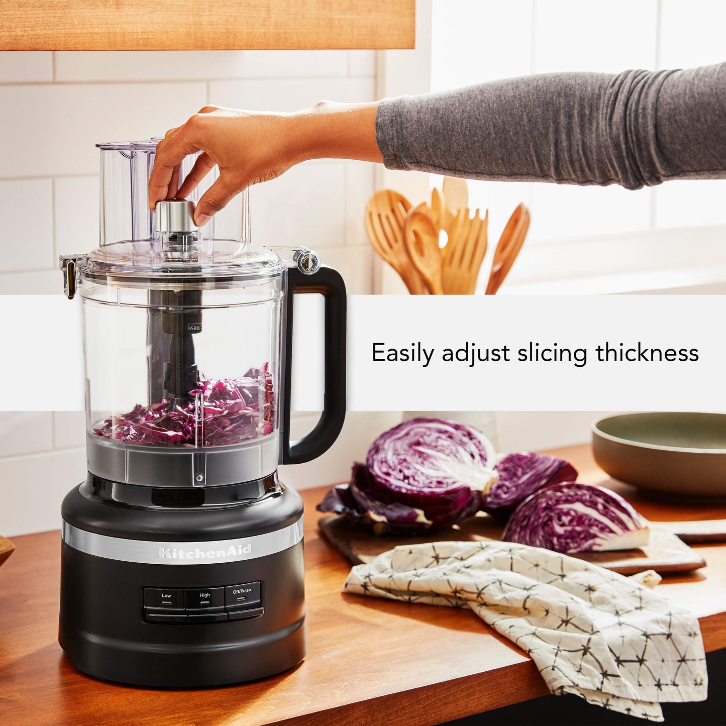 KitchenAid KFP0718ER 7-Cup Food Processor Chop, Puree, Shred and Slice - Empire Red