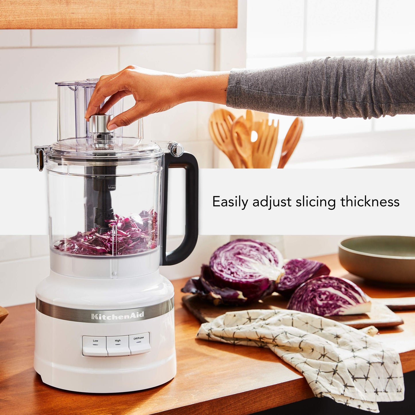 KitchenAid KFP0718ER 7-Cup Food Processor Chop, Puree, Shred and Slice - Empire Red